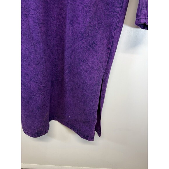 Vtg Sundance Women’s Denim Open Jacket PURPLE Acid Washed Southwestern Painted M - Picture 12 of 14